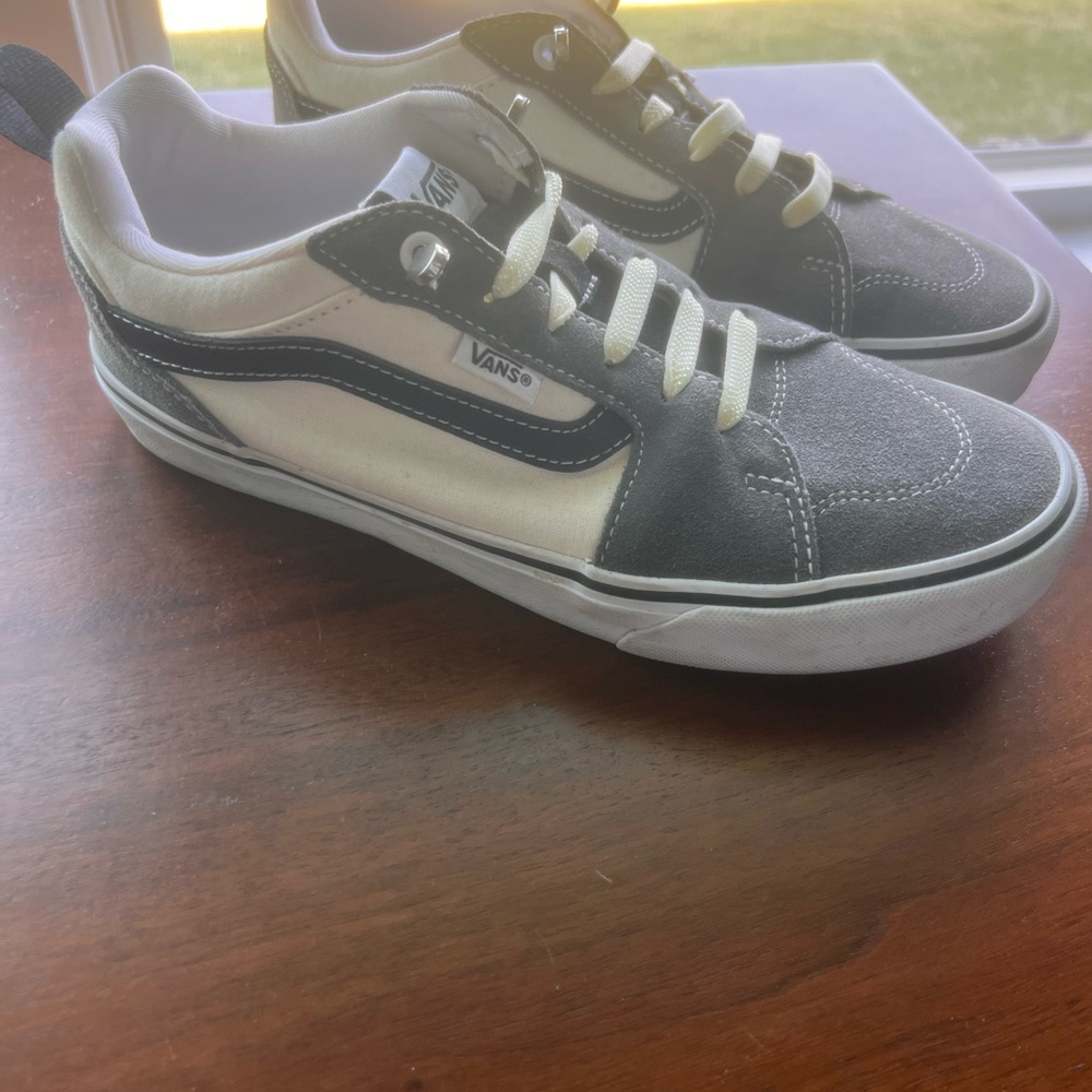 Vans classic Gray and Cream Sneakers - Picture 3 of 4